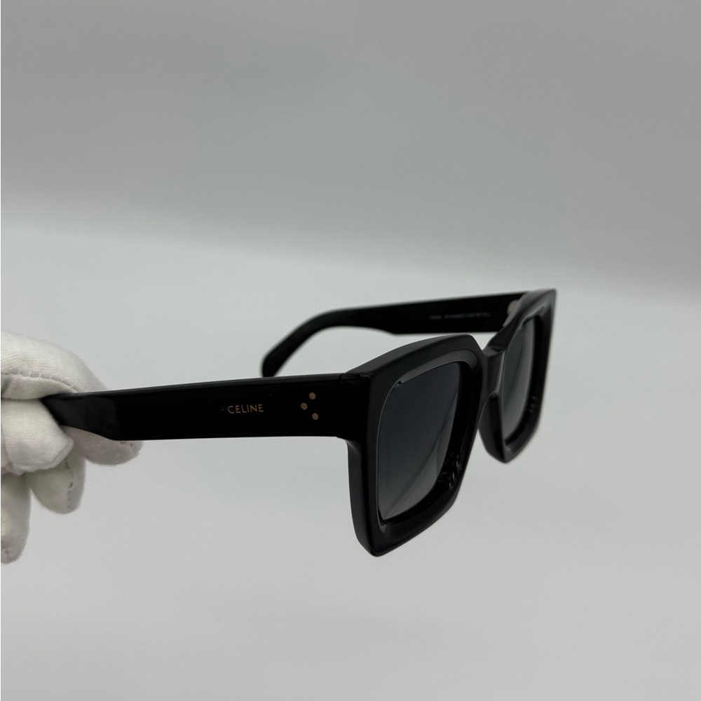 Authentic NEW Celine Black Rectangle Acetate sunglasses - Picture 11 of 17